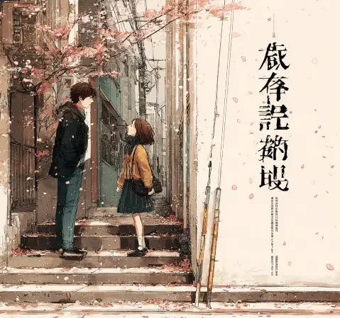 悬疑惊悚题材画风示意：夜晚灯光下的剪影